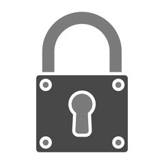 Lock Greyscale Glyph Icon