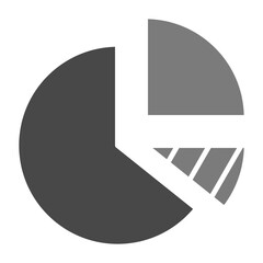 Pie Chart Greyscale Glyph Icon