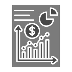 Bar Chart Greyscale Glyph Icon