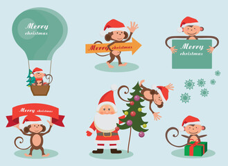 santa claus with christmas gifts