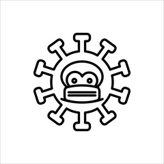 Monkey Pox virus infection icon design. Vector illustration isolated
