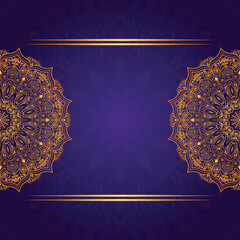 Luxury mandala golden circle frame transparent with vintage gold circular pattern