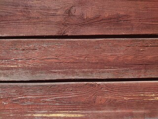 Wooden Fence background. Dry old red board texture.