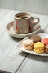 コーヒーとマカロン