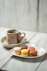 コーヒーとマカロン