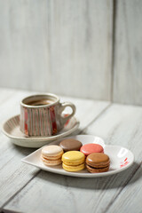 コーヒーとマカロン