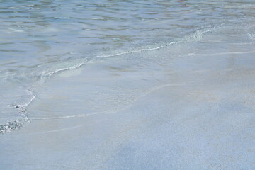 Clear water from a swimming pool .Transparent water in motion.
