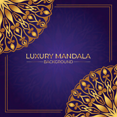 Luxury mandala golden circle frame transparent with vintage gold circular pattern