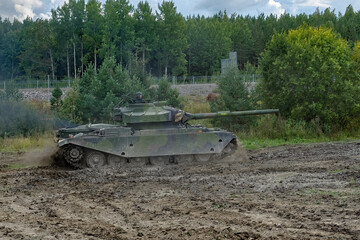 A Centurion-tank, stridsvagn 104 (strv 104) at a tankshow at the tankmuseum Arsenalen.