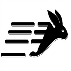 silhouette of rabbit