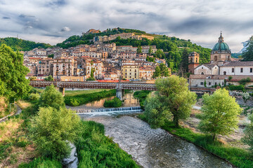 Fototapeta na wymiar Scenic view of the Old Town of Cosenza, Calabria, Italy