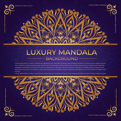 Luxury mandala golden circle frame transparent with vintage gold circular pattern