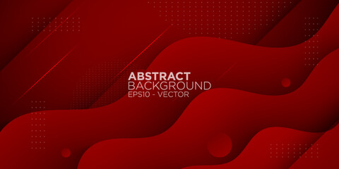 Simple abstract colorful red geometric background. Trendy color background design. wavy shapes composition. Eps10 vector