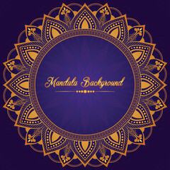 Luxury mandala golden circle frame transparent with vintage gold circular pattern