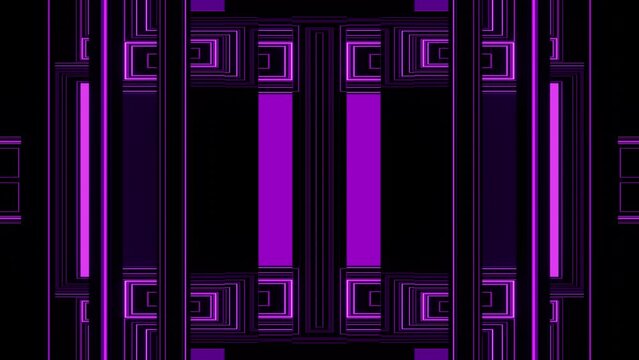 Purple neon lighting lines VJ loop background