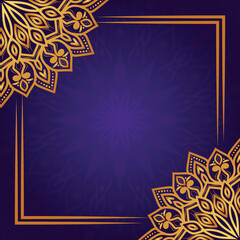 Luxury mandala golden circle frame transparent with vintage gold circular pattern