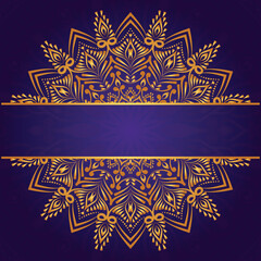 Luxury mandala golden circle frame transparent with vintage gold circular pattern