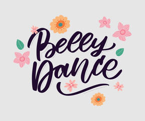Letter belly dance lettering composition for your logo