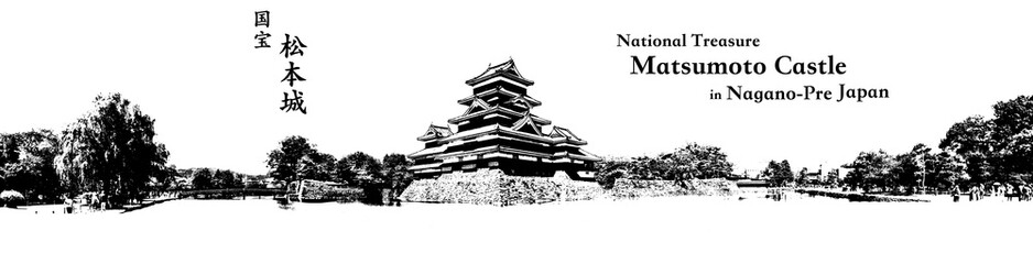 国宝(National Treasure)「松本城(Matsumoto Castle)」 in Nagano-Pre Japan