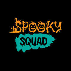 Spooky Squad Trendy Halloween t shirt design ready for print