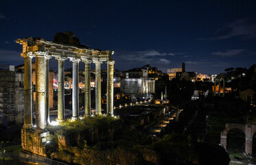Forum Romanum in the center of the Italian city of Rome - 528262162