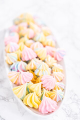 Unicorn meringue cookies