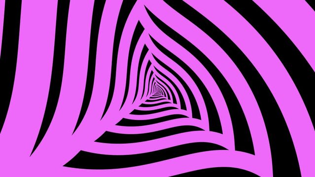 Pink colour triangle loop motion,zebra skin background