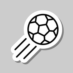 Football simple icon vector. Flat design. Sticker with shadow on gray background.ai