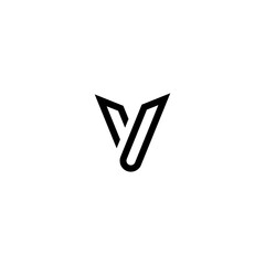 Letter V logo design icon template