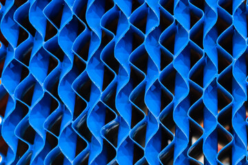 blue color texture rhombic structure ventilation cooling pad or honeycomb filter evaporator paper...