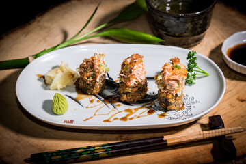 Roasted sushi salmon