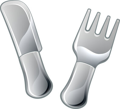 Cartoon Knife and Fork