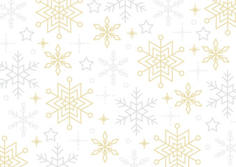 雪の結晶　背景　シルバー　ゴールド　金　銀