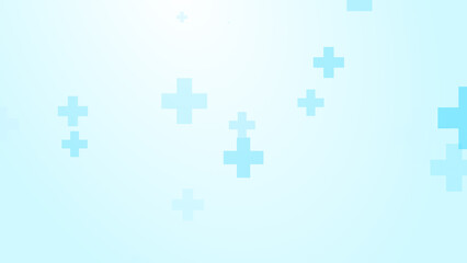 Medical white blue cross pattern background.