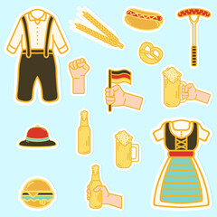 element sticker design for oktoberfest celebration