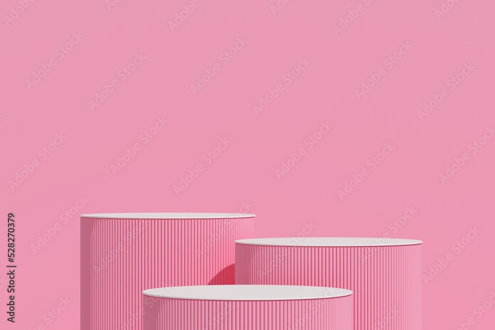 Poster background 3d scene with podium, minimal product display mock up scene and geometric shape object. 3