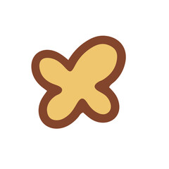 Retro groovy flower. Collection of different flowers in a hippie style. Vector boho illustration isolated on a light background