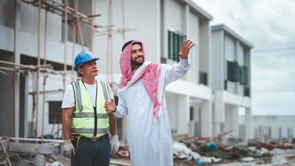 Arab Muslims are engaged in architecture business and are architects.Saudi manager organizes...