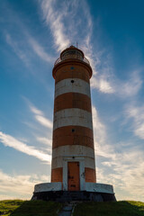 Russia. June 7, 2022. Lighthouse on the island of Gogland in the Gulf of Finland.