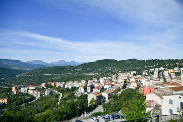 Fototapeta na wymiar Panoramic view of CalItri, a picturesque village in the province of Avellino in Campania, Italy.