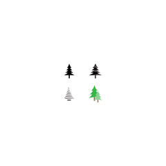 Fototapeta premium christmas tree vector logo icon illustration
