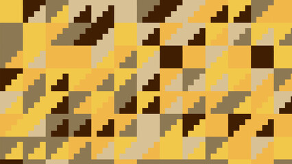 yellow, beige and brown geometric pattern, seamless wallpaper for tile, banner, tableclothe
