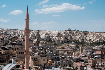 Goreme city village in Cappadocia, Turkey