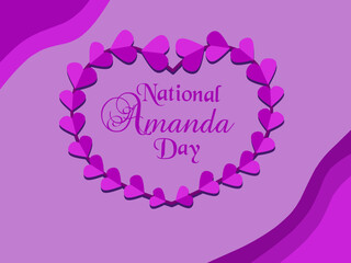Obraz na płótnie Canvas National Amanda Day on September 26