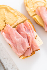 Ham, Cucumber, and Sprout Sandwich