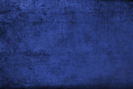 Dark blue texture, rough, stained and scratched. Abstract grunge background, empty template