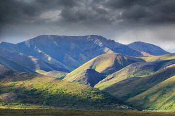 Mountains in tundra