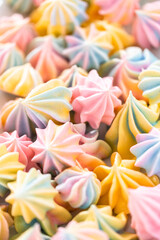 Unicorn meringue cookies