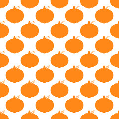 Vector pumpkin pattern. Pumpkin silhouette for backgrounds. 
