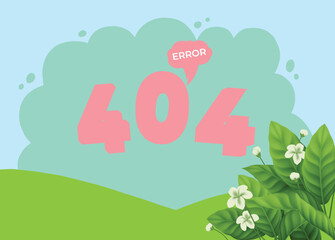 404 error page not found illustration